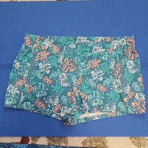 Floral Athletic Women's Board Shorts In Teal & Coral